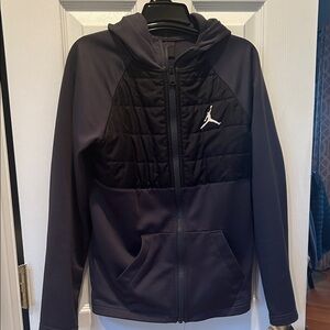 Jordan Black and Gray Kids Performance Jacket
